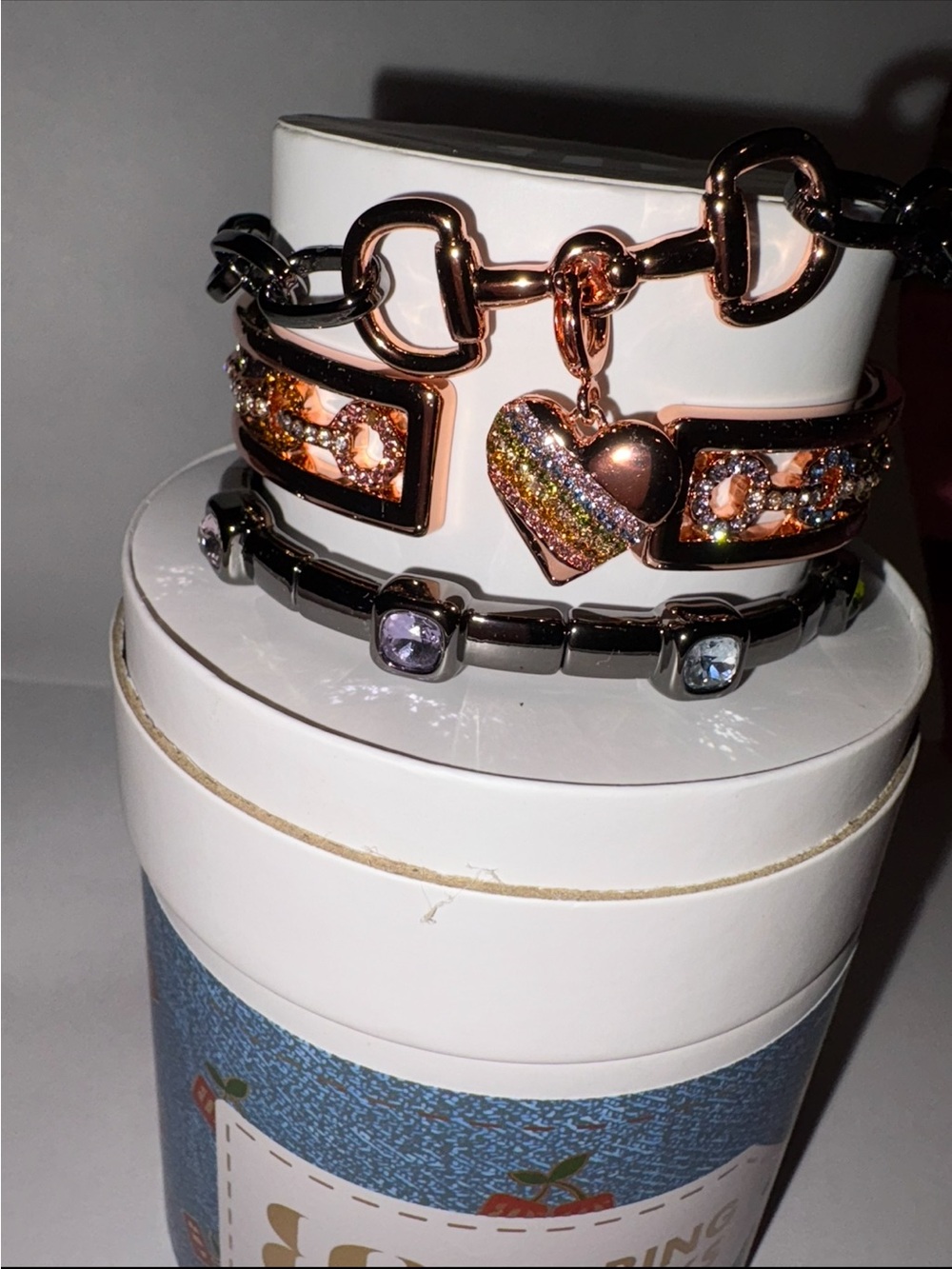 Bomb party Spring Stack 2026 ST37928 “Kaleido-Heart” rose gold / Hematite